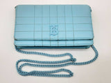 Burberry Lola Cool Sky Blue Quilted Leather Crossbody Clutch Do1224lxzde