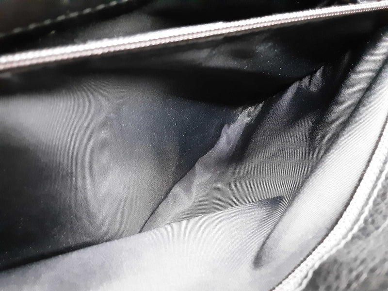 Christian Dior Black Leather Jeans Pocket Shoulder Tote Bag Do0525oxzde