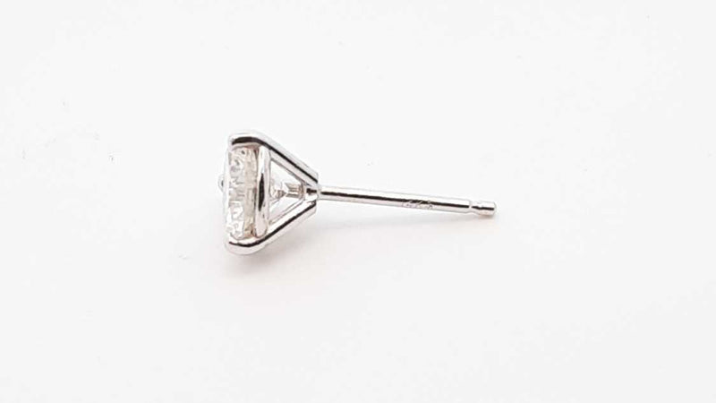 1.3 Cttw Diamond & 14k White Gold Stud Earrings 1.1 Grams Fw1123ixzdu