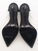 Saint Laurent Opyum Clear Pvc & Black Patent Leather Pumps Size 39 Eb0426oxzsa