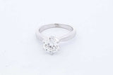 0.95ctw Diamond Solitaire Ring In 14k White Gold 3.1 Grams Size 4 Eb0226loxzde