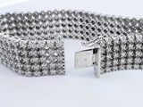 Approx. 7.5ctw Diamond Bracelet In 14k White Gold 76.3 Grams 8 Inch Eb0924worxsa