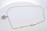 2.00cttw 18k White Gold Diamond Cluster Floral Pendant With 14k White Gold Box Chain 18 Inch 7.4 Grams Eb0426pprdu