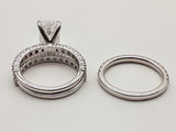 4.95 Cttw Lab Grown Diamonds 10k White Gold 9.1g 3 Ring Set Size 8 Do0526lrxzde