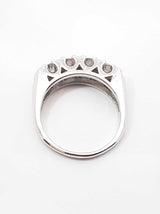 1.60 Cttw Diamond & 14k White Gold Anniversary Ring 6.3 Gram Size 9 Fw0926llzxdu
