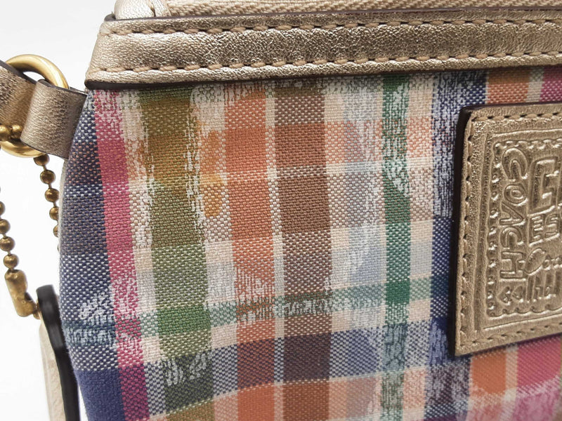 Coach Poppy Plaid Wristlet Aa0725pzsa