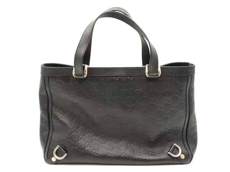 Gucci Abbey Tote Bag In Gg Guccissima Black Leather Fw0525orzdu