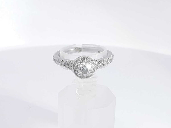 0.54 Cttw Diamond 14k White Gold Ring 3.6 Grams Size 6.5 Aa0725pxzsa