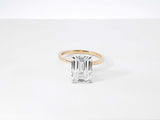 4.14 Cttw Emerald-cut Lab-created Diamond & 14k Yellow Gold Solitaire Engagement Ring & Cert 3.2 Grams Size 6.75 Fw0126lrrzdu