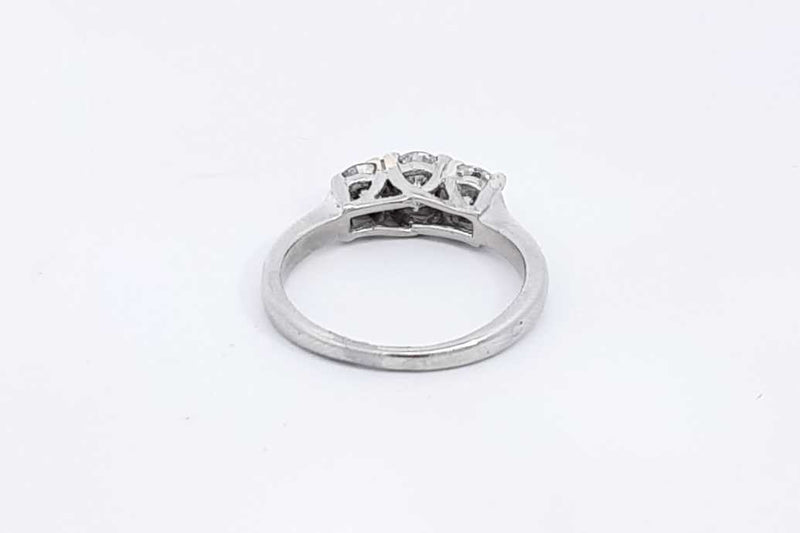 1ctw Diamond Ring In Platinum 5.6 Grams Size 7 Eb0225rcrsa