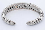 John Hardy Balu Sterling Silver & 22k Gold Hinged Cuff Bracelet 49.8g Eb426pxzde