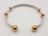 Pandora Moments Open Gold Coated Caps Bangle Bracelet Do0826rde