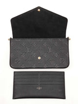 Louis Vuitton Pochette Félicie In Black Monogram Empreinte Leather Fw12loxzdu
