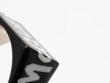 Alexander Mcqueen Graffiti Black Enamel Ring Size Us 10 Do0526ixde