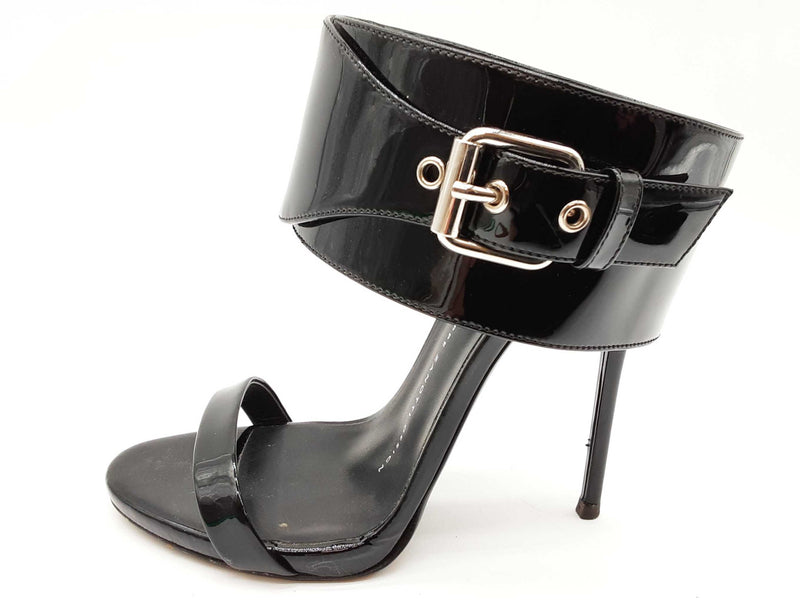 Giuseppe Zanotti Buckle Black Patent Leather Heels Size Eu 36 Do0725lorde