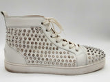 Christian Louboutin Flat Spike White Leather Shoes Size Eu 45 Do0225wrxde