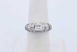 1.18cttw Diamond Ring In Platinum 11.3 Grams Size 6.5 Eb0426srxde