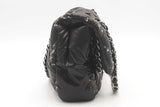 Chanel Paris Byzance Black Nylon Quilted Tweed Stitched Shoulder Bag Eb0426prxsa
