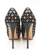 Giuseppe Zanotti Gold Glitter Peep Toe Platform Heels Size 36.5 Eb1225sxdu