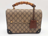 Gucci Padlock Gg Supreme Canvas Small Bamboo Shoulder Bag Sd1025crzde