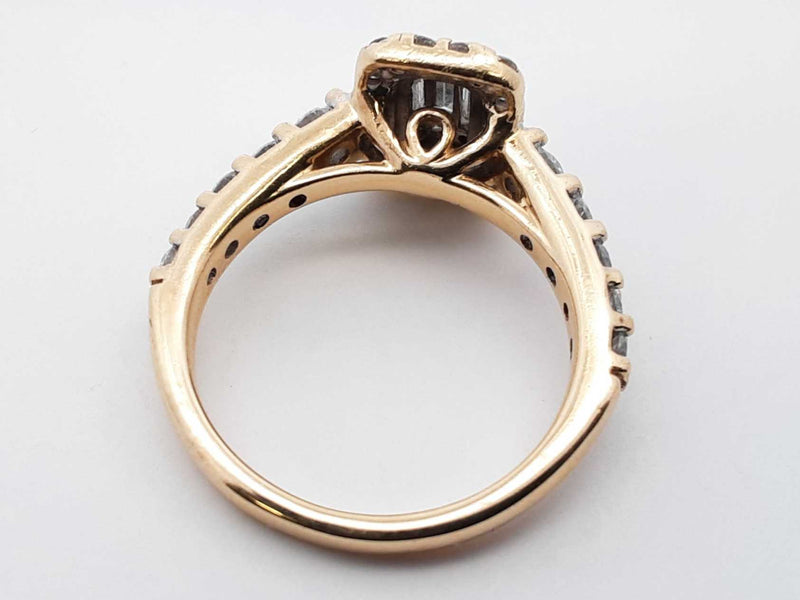 1.03 Cttw Diamond & 14k Yellow Gold Ring 4.6 Grams Size 6 Fw0825rzxdu