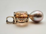 14k Yellow Gold Grey Pearl Ametrine 6.3g Pendant Do0125wlxde