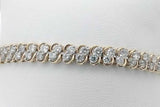 4.32cttw Diamond Bracelet In 10k Yellow Gold 11 Grams 7.5 Inch Eb1026lwrxsa
