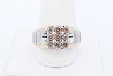 0.63cttw Diamond Ring In 10k Two Tone Gold 5.9 Grams Size 10 Eb0926wxzde
