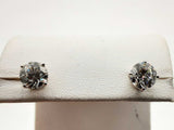 Approx 1.8 Ctw Lab Grown Diamonds 14k White Gold 1.3g Stud Earrings Do1224wrxde