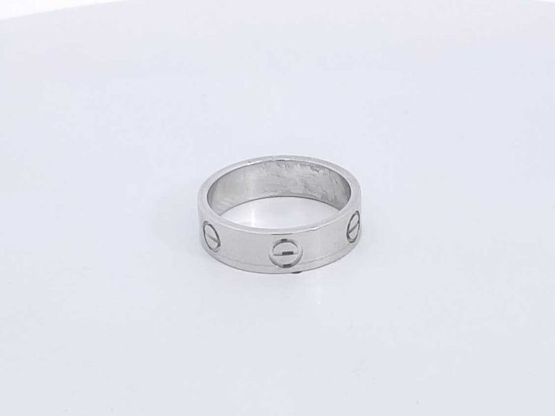 18k White Gold 6.5 Grams Wedding Band Size 7.5 Aa0825wzxsa