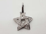 0.30 Cttw Diamonds 14k White Gold 5.4g Star Pendant Do0825lrxde