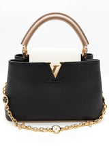 Louis Vuitton Capuccine Black White Leather Shoulder Bag Do0525ooxzde