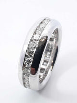 1.62 Cttw Diamond & 14k White Gold Eternity Band 10.2 Gram Size 6.75 Fw0426crxd7