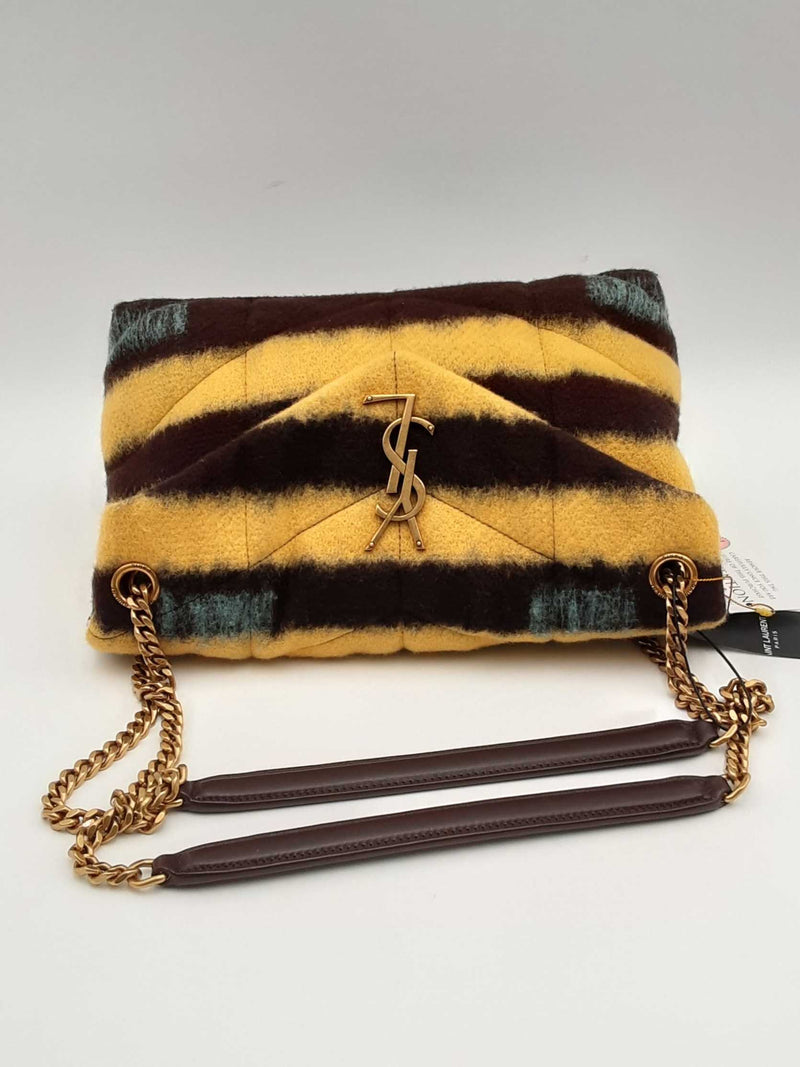 Yves Saint Laurent Tie Dye Quilted Wool Loulou Puffer Shoulder Bag Eblxezsa