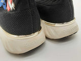 Louis Vuitton Lv Appliqué Black Knit Stretch Sneakers Size 38.5 Fw0924wxzde