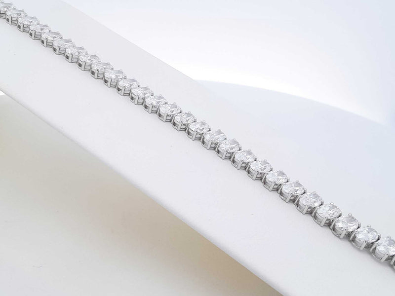 18.0 Cttw Lab Grown Diamond & 14k Gold Bracelet 12.9 Gram 6.25 Inch Fw0425prxzdu