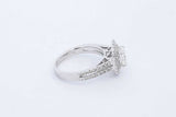 18k White Gold 1.7cttw Diamond Halo Ring 5.5 Grams Size 6.5 Eb0626exzde