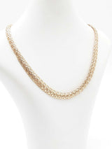 14k Yellow Gold Basket Weave Link Necklace 30.1 Grams 17 Inch Fw0326leordu