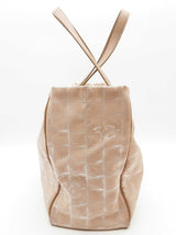 Chanel Travel Line Cc Logo Creme Beige Nylon Tote Bag Do0426lxzde