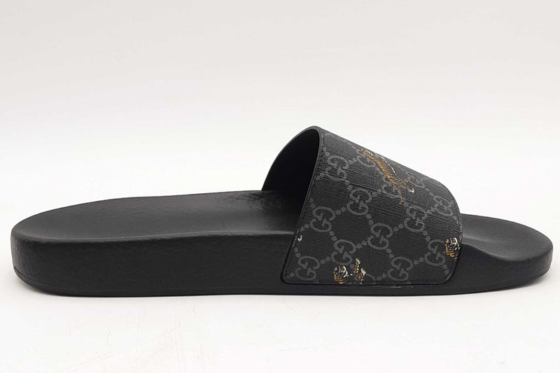 Gucci Gg Supreme Tiger Slide Sandals Size 13 Eb1025lxzsa