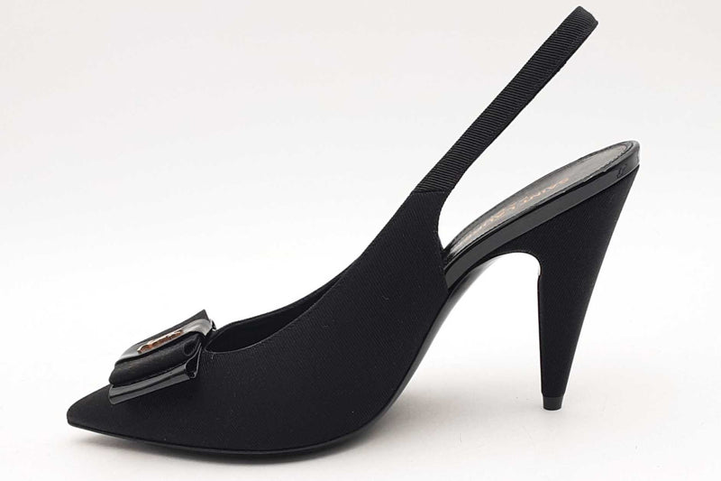 Saint Laurent Anais Bow Slingback Pumps Size 36.5 Eb1224oxzsa