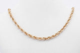 14k Yellow Gold Rope Chain Necklace 12.2 Grams 25.5 Inch Eb0526erxsa