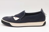 Fendi Monster Navy Blue Suede Slip On Sneakers Size 11 Eb0925ocrde