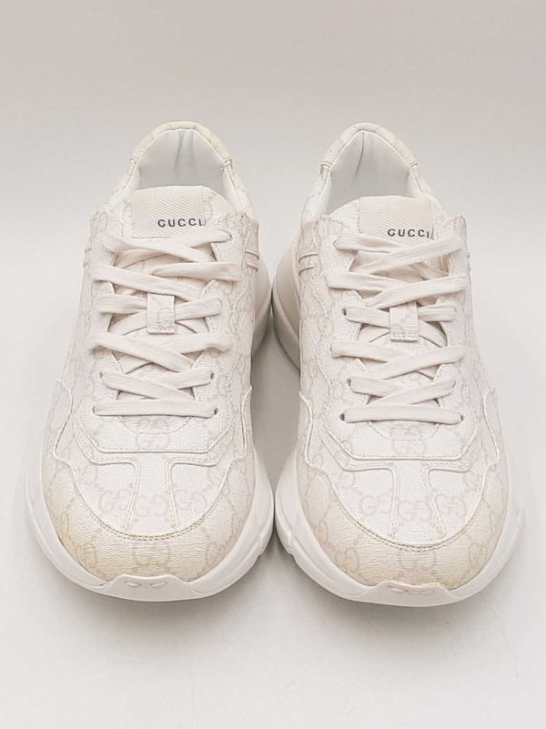 Gucci Rhyton Gg Supreme Monogram White Sneakers Size Us 6 Fw0525lxzdu