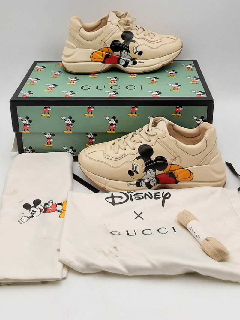 Disney X Gucci Rhyton Mickey Mouse Sneakers Size 36.5 Eb0624orxsa