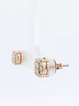 0.32 Cttw Diamond & 10k Yellow Gold Cluster Stud Earrings 2.6 Grams Fw0926lwzdu