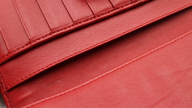 Gucci Gg Guccissima Red Leather Continental Long Wallet Fw0625orzdu