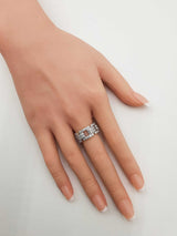 1.40 Cttw Diamond Chain Link Ring In 14k Yellow Gold 5.8 Gram Size 7 Fw0626irzdu