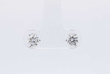 1.0cttw Lab Grown Diamond Stud Earrings In 14k White Gold 0.8 Grams Eb0326orxsa