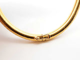 24k Yellow Gold Hinged Textured Bangle Bracelet 40.5 Grams 6.5 Inch Fw0726rzxzdu